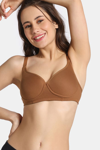 Rosaline Padded Non Wired Medium Coverage T-Shirt Bra - Argan Oil