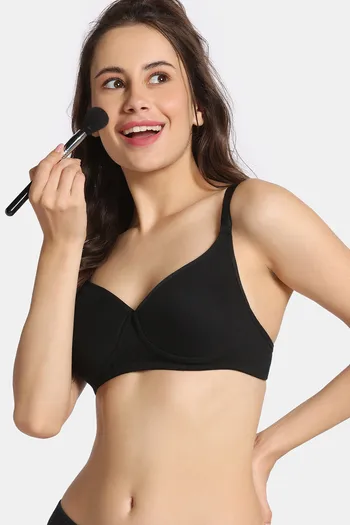 Rosaline Padded Non Wired Medium Coverage T-Shirt Bra - Tap Shoe