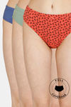 Rosaline Cyber Grove Medium Rise Full Coverage Bikini Panty (Pack of 3) - Multicolor — thumbnail 1