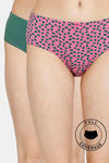 Rosaline Cyber Grove Medium Rise Full Coverage Hipster Panty (Pack of 2) - Multicolor — thumbnail 1