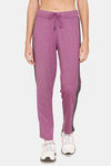 Rosaline Easy Movement Cotton Rich Straight Fit Pants - Plum Caspia — thumbnail 2