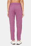 Rosaline Easy Movement Cotton Rich Straight Fit Pants - Plum Caspia — thumbnail 3