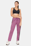 Rosaline Easy Movement Cotton Rich Straight Fit Pants - Plum Caspia — thumbnail 4
