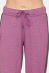 Rosaline Easy Movement Cotton Rich Straight Fit Pants - Plum Caspia — thumbnail 5