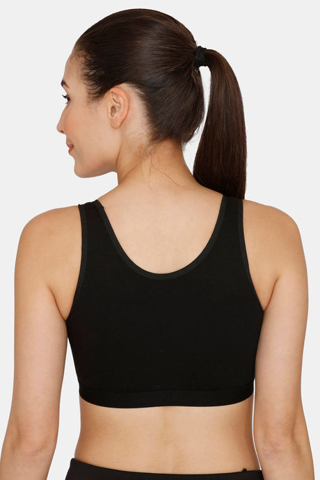 Rosaline Easy Movement slip On Sports Bra - Black — image 3