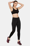 Rosaline Easy Movement slip On Sports Bra - Black — thumbnail 4