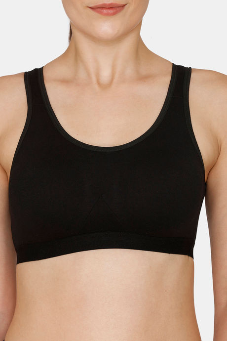 Rosaline Easy Movement slip On Sports Bra - Black — image 5