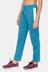 Rosaline Easy Movement Cotton Track Pants - Crystal Teal — thumbnail 1