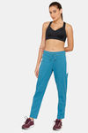 Rosaline Easy Movement Cotton Track Pants - Crystal Teal — thumbnail 4