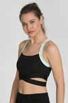 West Vogue Padded Sports Bra - Black — thumbnail 2