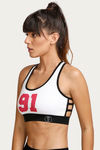 West Vogue Non Padded Sports Bra- Off White — thumbnail 4