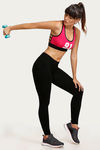 West Vogue Non Padded Sports Bra - Fuschia — thumbnail 4