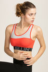 West Vogue Padded Sports Bra With Removable Padding  - Orange — thumbnail 2