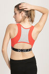 West Vogue Padded Sports Bra With Removable Padding  - Orange — thumbnail 3