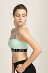 West Vogue Padded Sports Bra With Removable Padding - Mint Green — thumbnail 2