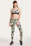 West Vogue Non Padded Sports Bra- Black N Leaf Print — thumbnail 5