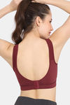 Rosaline Easy Movement Sports Bra With Removable Padding - Merlot — thumbnail 2