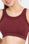 Rosaline Easy Movement Sports Bra With Removable Padding - Merlot — thumbnail 5