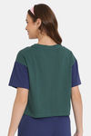 Rosaline Crop Length Loungewear Top - Bayberry — thumbnail 3
