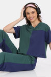 Rosaline Crop Length Loungewear Top - Bayberry — thumbnail 4
