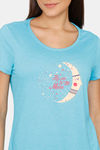 Rosaline U&I Knit Cotton Top - Scuba Blue — thumbnail 5