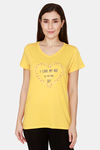 Rosaline Spatial Speckle Knit Cotton Top - Saffron — thumbnail 1