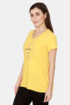 Rosaline Spatial Speckle Knit Cotton Top - Saffron — thumbnail 2