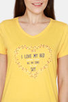 Rosaline Spatial Speckle Knit Cotton Top - Saffron — thumbnail 5