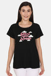 Rosaline Spatial Speckle Knit Cotton Top - Black Beauty — thumbnail 1