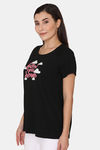 Rosaline Spatial Speckle Knit Cotton Top - Black Beauty — thumbnail 2