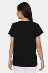 Rosaline Spatial Speckle Knit Cotton Top - Black Beauty — thumbnail 3