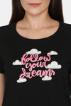 Rosaline Spatial Speckle Knit Cotton Top - Black Beauty — thumbnail 5