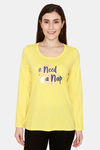 Rosaline Spatial Speckle Knit Cotton Top - Goldfinch — thumbnail 1
