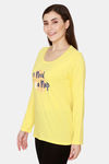 Rosaline Spatial Speckle Knit Cotton Top - Goldfinch — thumbnail 2