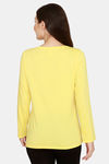 Rosaline Spatial Speckle Knit Cotton Top - Goldfinch — thumbnail 3
