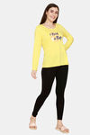 Rosaline Spatial Speckle Knit Cotton Top - Goldfinch — thumbnail 4