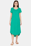 Rosaline Spatial Speckle Knit Cotton Mid Length Nightdress -Arcadia — thumbnail 4