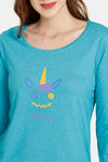 Rosaline Just Treats Knit Cotton Top - Baltic — thumbnail 5