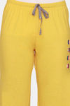 Rosaline Just Treats Knit Cotton Pyjama - Saffron — thumbnail 5