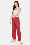 Rosaline Just treats Knit Cotton Pyajama - Wine — thumbnail 4