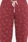 Rosaline Starry Nights Knit Cotton Pyjama Set - Pomegranate — thumbnail 6