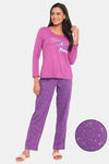 Rosaline Starry Nights Knit Cotton Pyjama Set - Rosebud — thumbnail 1