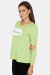 Rosaline Starry Nights Knit Cotton Top - Macaw Green — thumbnail 2