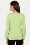 Rosaline Starry Nights Knit Cotton Top - Macaw Green — thumbnail 3