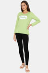 Rosaline Starry Nights Knit Cotton Top - Macaw Green — thumbnail 4