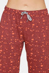 Rosaline Starry Nights Knit Cotton Pyjama Set - Merlot — thumbnail 6