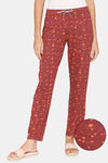 Rosaline Starry Nights Knit Poly Pyjama - Merlot — thumbnail 1
