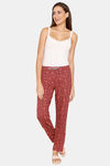 Rosaline Starry Nights Knit Poly Pyjama - Merlot — thumbnail 4