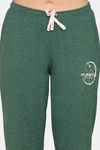Rosaline Starry Nights Knit Cotton Pyjama Set - Dark Green — thumbnail 6