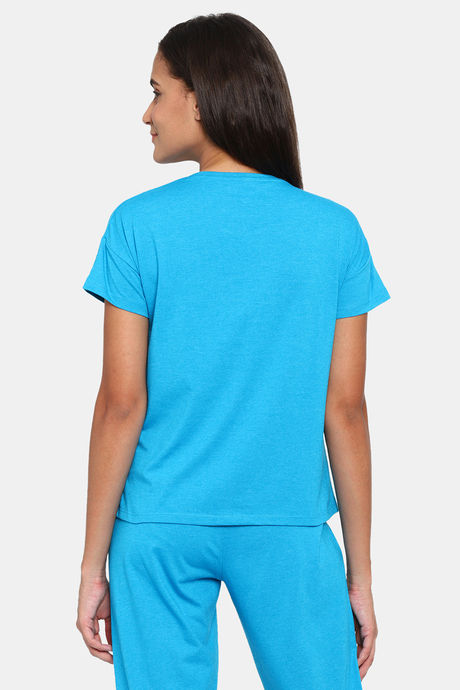 Rosaline Starry Nights Knit Cotton Top - Hawaiian Surf — image 3